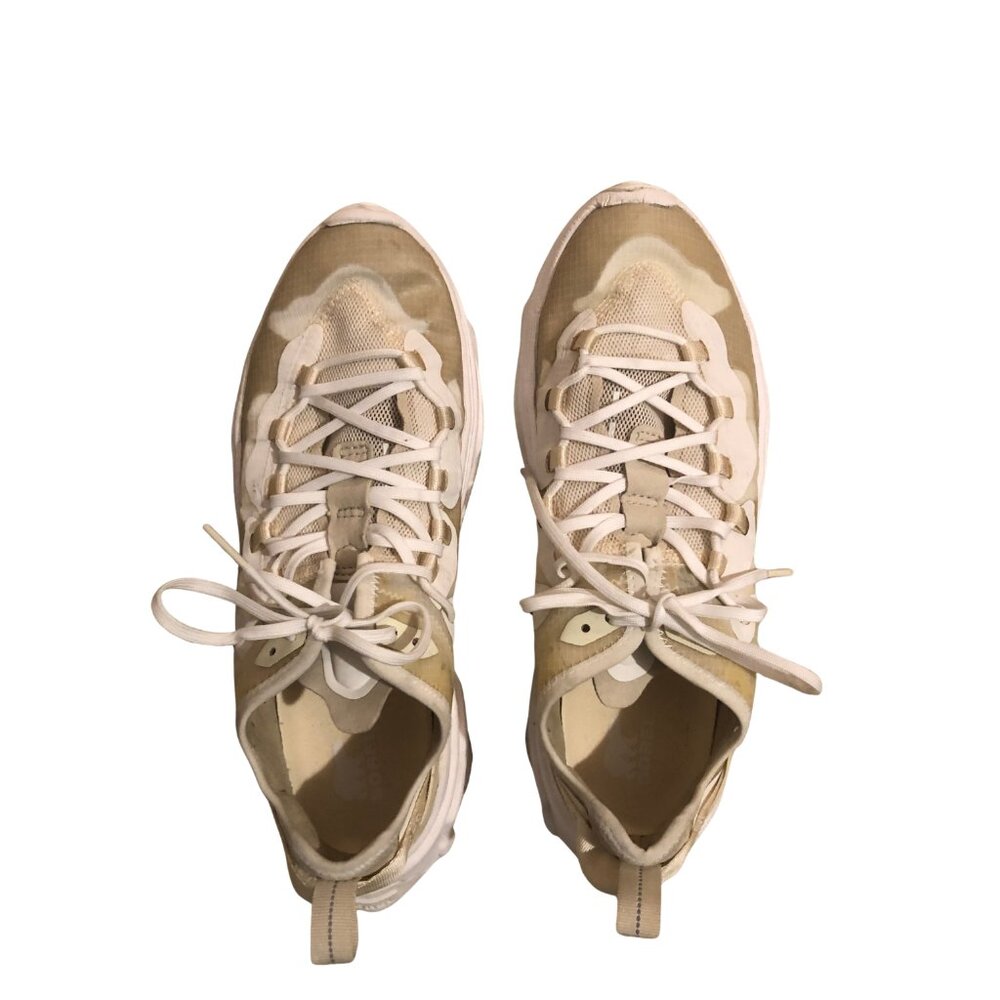 Sorel Womens Kinetic Breakthru Tech Lace athletic beige chunky sneakers size 10 - Picture 2 of 8